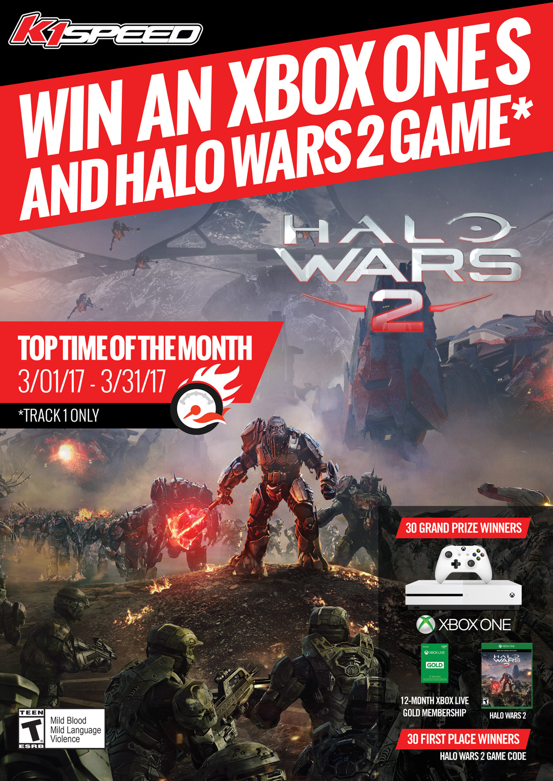 K1 Speed | Race to Win an Xbox One S and Halo Wars 2 Game!