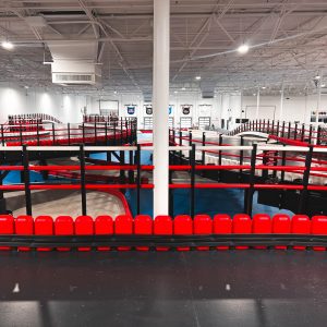 the indoor karting track with elevation at k1 speed west palm beach