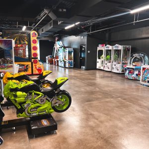 the arcade inside k1 speed's new west palm beach location