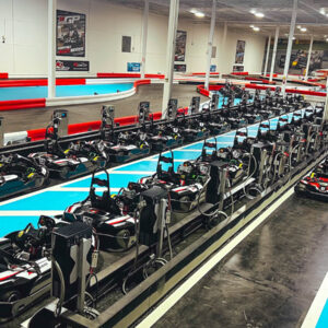 rows of go karts at k1 speed tukwila