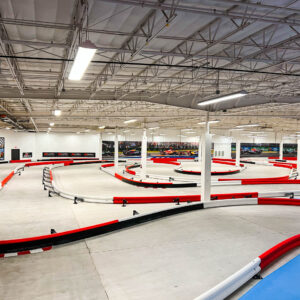 The indoor go kart tracks at K1 Speed in Knoxville